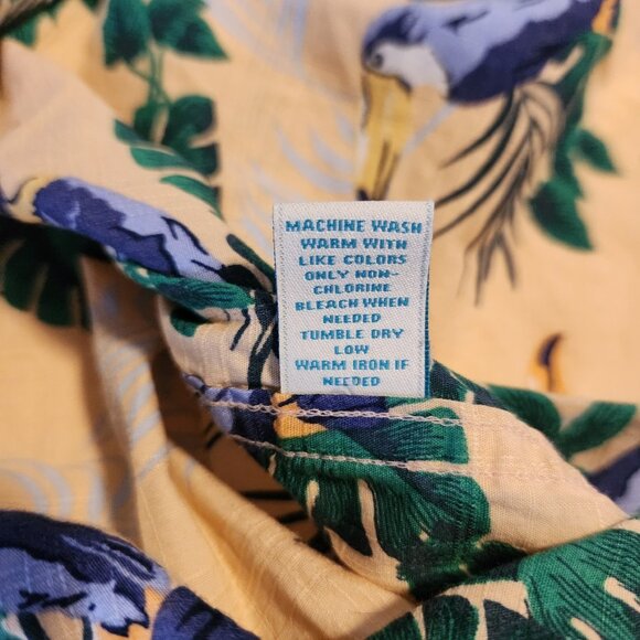 Caribbean Hawaiian Shirt Short Sleeve Tropical Toucans Birds Floral Mens XXL 2XL - Picture 8 of 12